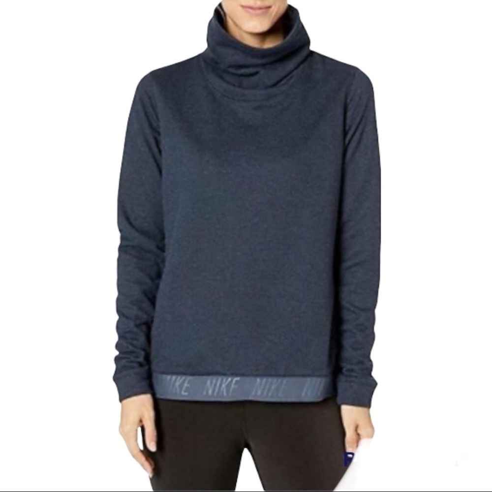 Nike Navy blue Dri Fit Training cowl neck top Size S